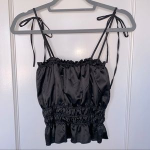 Zara Black Ruffle Top